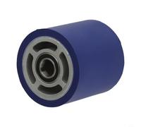 Carpintería para máquina de bandas de bordes, rueda de prensa, pieza transportadora de rodillo de goma, para pegamento, accesorios de recortadora laminada, metal azul plateado para resistente al