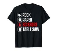 Carpintero Humor Rock Paper Tijeras Mesa Sierra Juego de Palabras Carpintero Carpintero Carpintero Camiseta