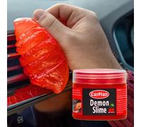CarPlan Demon Slime - Gel de Limpieza súper Limpiador de 160 g, Masilla Que Recoge el Polvo y la Suciedad, para Interiores de automóviles, teclados, oficinas, Aroma a Cereza Caliente