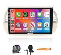 CarPlay Android Auto Navegación Estéreo GPS Radio Cámara Marcha atrás Display 9" IPS Pantalla táctil Headunit Tablet Pad Media Player para Fiat 500 2007-2015 Octa Core 6G+128G