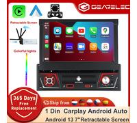 carplay inalámbrico auto 1 din Radio de coche Android Carplay Auto Universal 7 "IPS pantalla retráctil navegación gps 1Din Android 12 reproductor de vídeo Multimedia 2-32GB Carplay