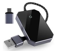 Carplay y Android Auto Wireless Adaptador, OEM Wired CarPlay y Android Auto a inalámbrico, rápido y estable, tipo C y USB, Plug and Play para iOS 10+/Android 11+