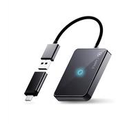 Carple Adaptador inalámbrico 2025, Convierte CarPlay con Cable, Web-App, actualizaciones automáticas, Audio sin pérdida, USB C/A Plug & Play, iPhone iOS 10+, Compatible Autos Apple