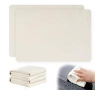 CarPlusStudio Gamuza Piel Natural Coche 2 Unidades - Paño Secado 40x60cm Super Absorbente Profesional