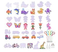 CarpNettore Bead Craft Board Tablero de Fusión Plantilla Hama Base de Perlas Termofusibles Placa Transparente para Creaciones DIY Llaveros Adornos Adecuado para, 20PCS Plantilla 3