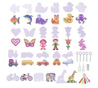 CarpNettore Bead Craft Board Tablero de Fusión Plantilla Hama Base de Perlas Termofusibles Placa Transparente para Creaciones DIY Llaveros Adornos Adecuado para, Set De 20PCS 2