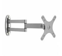 CarpNettore Brazo para Pantalla con Placa Montaje | Flexible, Soporte Articulado para Pantalla, Inclinable, Soporte Giratorio, Oficina en Casa, Plateado