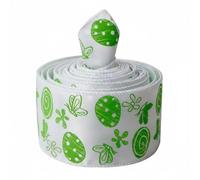 CarpNettore corativa Poliéster con Estampado Pascua para Envoltura y Manualidas Acuado para Hacer Moños Adornos Fiesta y coración Floral en Reuniones, 6.3CM, 4