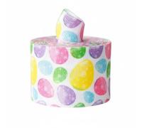 CarpNettore corativa Poliéster con Estampado Pascua para Envoltura y Manualidas Acuado para Hacer Moños Adornos Fiesta y coración Floral en Reuniones, 3,8CM, 11