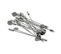 CarpNettore Juego de 20 Broches para Sombreros Y Solapas, Bases para Broches, Accesorios para Manualidades, Blanco, tal como se describe
