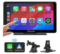 Carpuride C3 Wireless Carplay & Android Auto de Coche, portátil 7 Pulgadas HD Pantalla táctil Receptor estéreo con AirPlay Link Espejos, Bluetooth, Navegación, Siri, FM/AUX.