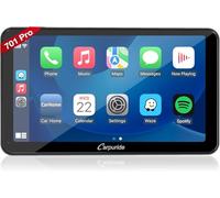 CARPURIDE W701 Pro con Transmisión Inalámbrica Bluetooth,Estéreo Portátil para Coche con CarPlay y Android Auto,Pantalla Táctil de 7 pulgadas 1080p,MirrorLink/GPS/Siri/FM,Incluye 3 Soportes de Montaje