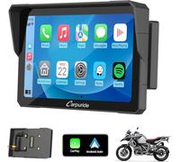 Carpuride W702B - Pantalla GPS Carplay para Motocicleta con Soporte Personalizado para BMW Motorbike, Inalámbrico CarPlay y Android Auto, Portátil 7 Pulgadas Impermeable Táctil Pantalla, Bluetooth