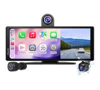 CARPURIDE W903S3 Pantalla HD de 9,3 Pulgadas con CarPlay y Android Auto, Frontal 4K + Trasera 1080p por Cable + cámara infrarroja, grabación en Bucle, GPS, FM, Bluetooth, Super Link