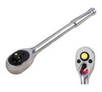 Carraca de 72 dientes, 3/8 pulgadas, cambio rápido, 225 mm, cromo vanadio | 72- para mecanismo de dientes, ángulo de retorno de 5 grados, espacios reducidos, trabajo eficiente, diseño robusto