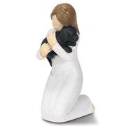 Carracci Regalos conmemorativos para Perros por pérdida de Perro Negro, Estatua de Recuerdo de ángel de Perro, Regalo de condolencias por pérdida de Perro, Figuras de condolencias de Muerte de Perro,