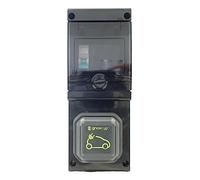 Carré Rouge - Kit de carga para vehículos eléctricos con enchufe doméstico Green'Up Legrand NF y RCD 20A - IP44-11 x 28 x 9,5 cm