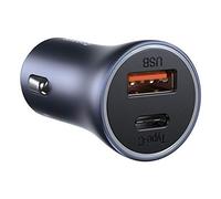 Carregador para carro baseus golden contactor pro rápido usb tipo c/u