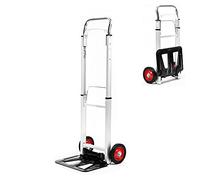 CARRELLO INDUSTRIALE PIEGHEVOLE IN ALLUMINIO con PNEUMATICI ANTIFORATURA E CAPACITÀ DI CARICO DI 90KG