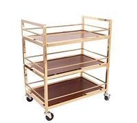 Carrello Multiuso Per Laminazione Di Metalli A 3 Livelli, Carrello Servizio Bar Su Ruote Tè O Cocktail Per La Festa Del Club Conservazione Della Cucina Casa Facile Da Montare