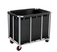Carrello portabiancheria commerciale gr 400 litri con tela impermeable rimovibile cesto portabiancheria in acciaio inossidabile resistente con ruote per hotel e ospedale carico di 199 6 kg