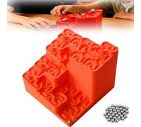 Carrera de canicas Hilbert Curve Impresa en 3D, Laberinto Fractal sin Fin con Bolas de Acero, Juguete de Escritorio de matemáticas Fractal y Arte cinético, Alivio Relajante del estrés (Orange*1)