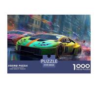 Carrera de Coches Puzzle 1000 Piezas para Entretenimiento Creativo Clásicos Regalos Decoración del Rompecabezas Juguetes Desafiantes para Adultos Y Niños 38x26cm/1000pcs
