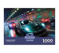 Carrera de Coches Puzzle 1000 Piezas para Pasatiempo Creativo Clásicos Regalos Decoración del Rompecabezas Desafiante Noches De Juegos Adultos Y Niños A Partir De 12 Años 52x38cm/1000pcs