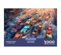 Carrera de Coches Puzzle 1000 Piezas para Pasatiempo Creativo Clásicos Regalos Decoración del Rompecabezas Juguetes Desafiantes Adultos Y Niños A Partir De 12 Años 52x38cm/1000pcs