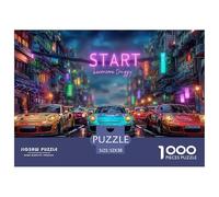 Carrera de Coches Puzzle 1000 Piezas para Pasatiempo Creativo Clásicos Regalos Decoración del Rompecabezas Juguetes Desafiantes Adultos Y Niños A Partir De 12 Años 52x38cm/1000pcs