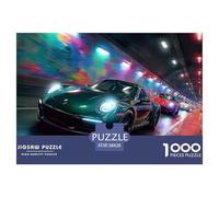 Carrera de Coches Puzzle 1000 Piezas Pasatiempo Creativo Clásicos Regalos Decoración del Rompecabezas Juguetes Desafiantes para Adultos Y Niños 38x26cm/1000pcs