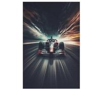 Carrera de Fórmula 1 Puzzles de Madera 1000 Piezas para Adultos, Materiales Reciclables De Calidad Superior Puzzle, Juego en Familia, (78×53cm)