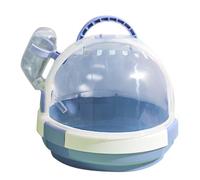 Carrera de hámster - jaula portátil de roedores, perrera de animales ventiladas | Concha de almacenamiento anti-mordido con mango para la configuración de la vivienda de gerbil Box de transporte Refug