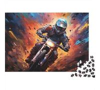 Carrera de Motocicleta Colores Vibrantes Puzzle de 1000 Piezas Papel Puzzle para Adultos Relajación Familia 70x50cm/1000pcs