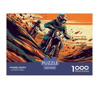 Carrera de Motocross Puzzle de 1000 Piezas Puzzle para Adultos Escena Deportiva Dinámica Papel Relajación Interacción Familiar Regalo 70x50cm/1000pcs