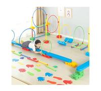 Carrera de Obstáculos Ensemble d'obstacles Avec Barre de stabilité, entraînement à la Coordination et à la motricité, équipement de jeu sensoriel pour le mouvement actif