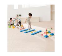 Carrera de Obstáculos Kit De Circuito De Obstáculos, Entrenamiento De Equilibrio con Integración Sensorial, Set De Ejercicios De Coordinación Física para Juegos De Césped