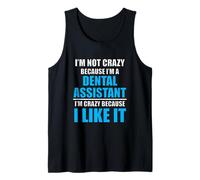 Carrera Dental Amo mi Trabajo Asistente Dental Loco Camiseta sin Mangas