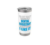 Carrera dental Amo mi trabajo Asistente dental loco Vaso térmico de acero inoxidable de doble pared