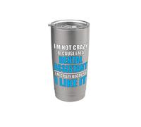Carrera dental Amo mi trabajo Asistente dental loco Vaso térmico de acero inoxidable de doble pared