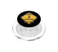 Carrera Divertida de Corredor de maratón de Advertencia de Personalidad de la Semana cónica PopSockets PopGrip para MagSafe