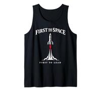 Carrera Espacial Guerra Fría Sputnik Cosmonaut Rocket Historia Camiseta sin Mangas