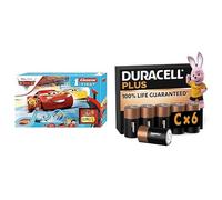 Carrera First Disney Cars Pista 2,4m, 3+ años, & Duracell Plus C 6 Unidades