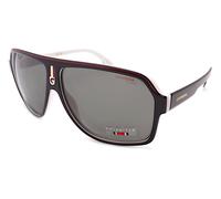 Carrera Gafas de Sol Polarizadas Negro Rojo Blanco con Gris Polar Lentes 1001/S