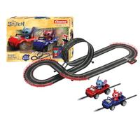 Carrera GO!!! Disney Stitch - Pista de Carreras para niños con Bucle, 4,9 m, Escala 1:43, Stitch vs. Leroy, módulo de Potencia, Contador de Vueltas, USB-C, Controlador de Mano Turbo