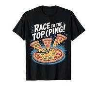 ¡Carrera hacia la Cima (Ping)! Diseño de Rebanada de Pizza Camiseta