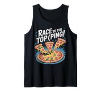 ¡Carrera hacia la Cima (Ping)! Diseño de Rebanada de Pizza Camiseta sin Mangas