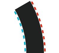 Carrera Hybrid, Track Pack Curvas Radio, Juego de extensión con 4 Piezas, Secciones de Esquina de 30°, 2 Curvas Derecha y 2 Izquierda, guías de Pista emocionantes