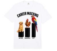 Carrera Maxxing Oficina Trabajo Humor Gen Z Argot Comfort Colors Adult Heavyweight T-Shirt