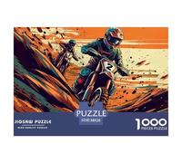 Carrera Motocross Puzzle de 1000 Piezas para Adultos Papel Juego de Puzzle 1000 Piezas Escena de Competencia Rápida Relajante Decoración Hogar Regalo 38x26cm/1000pcs